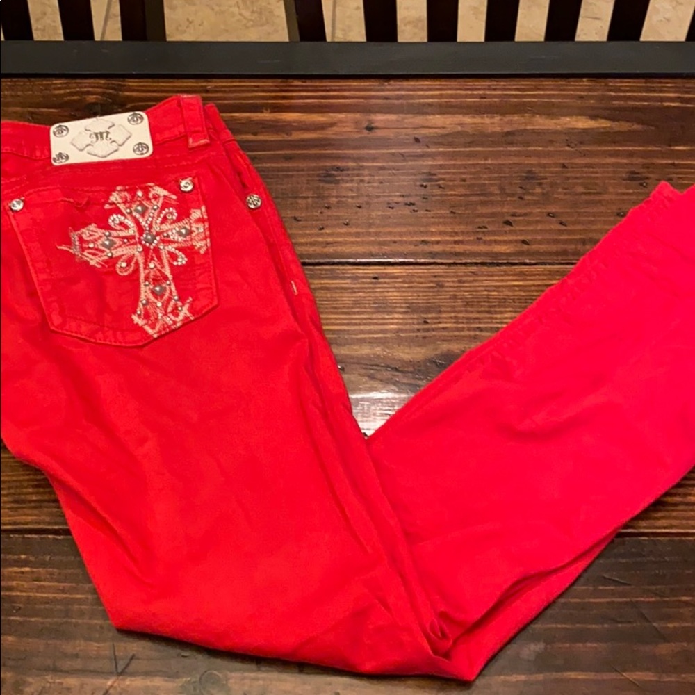 Fire Engine Red Miss Me Skinny Jeans